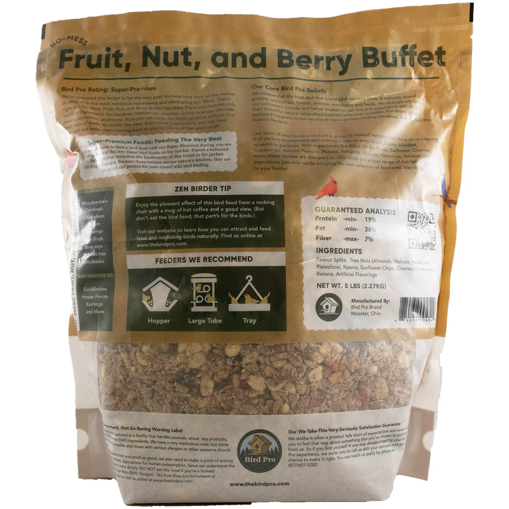 Bird Pro No Mess Fruit, Nut, & Berry Buffet (5lb) - Image 2