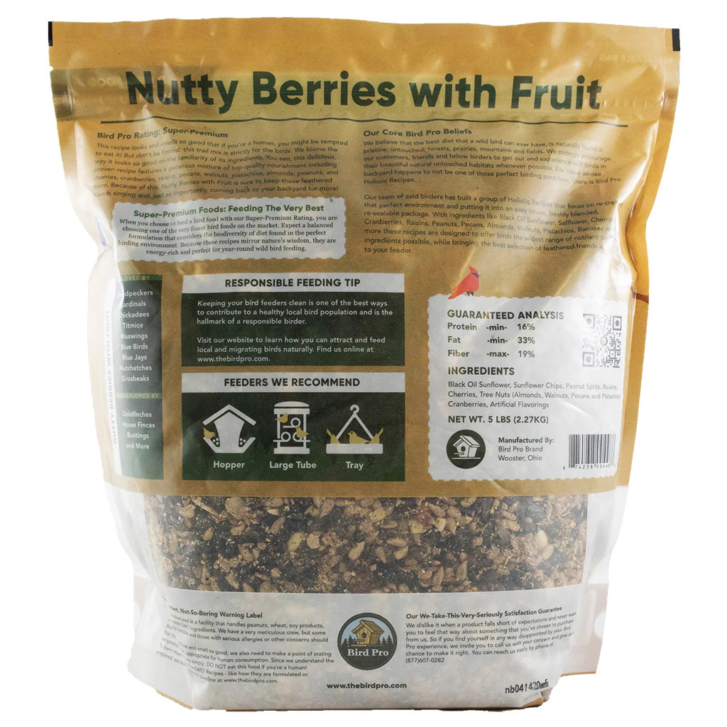 Bird Pro Nutty Berries w/ Fruit (5lb) - Image 2