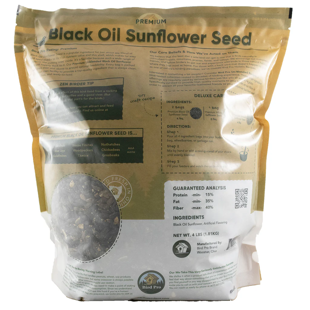 Bird Pro Premium Black Oil Sunflower Seed (4 lb) - Image 2