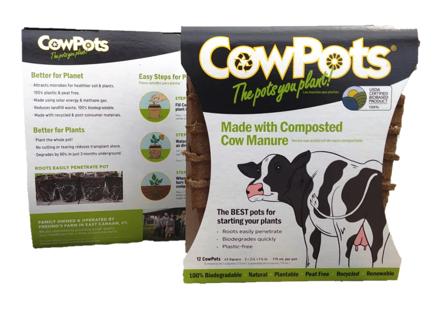 CowPots 3" Square (12 Ct)