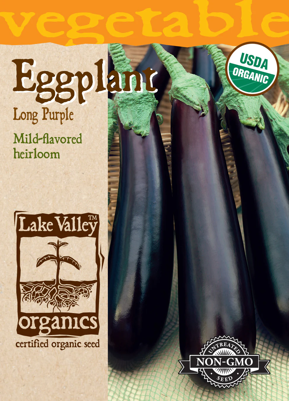 Organic Long Purple Eggplant