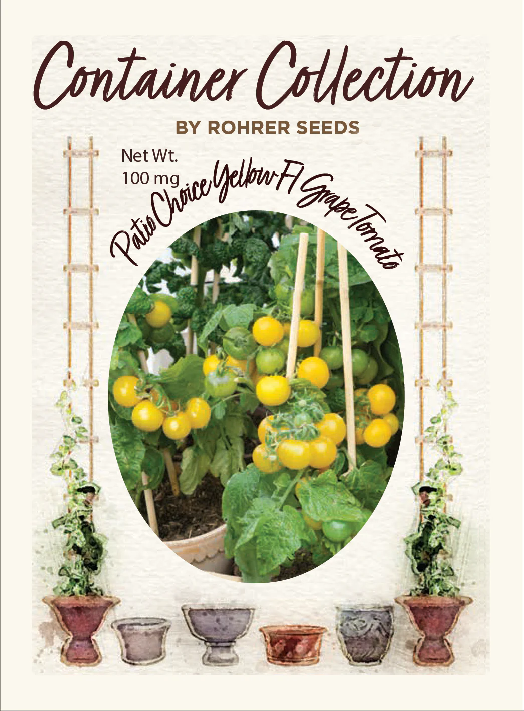 Patio Choice Yellow Cherry Tomato (30 seeds), Container Collection - Image 2