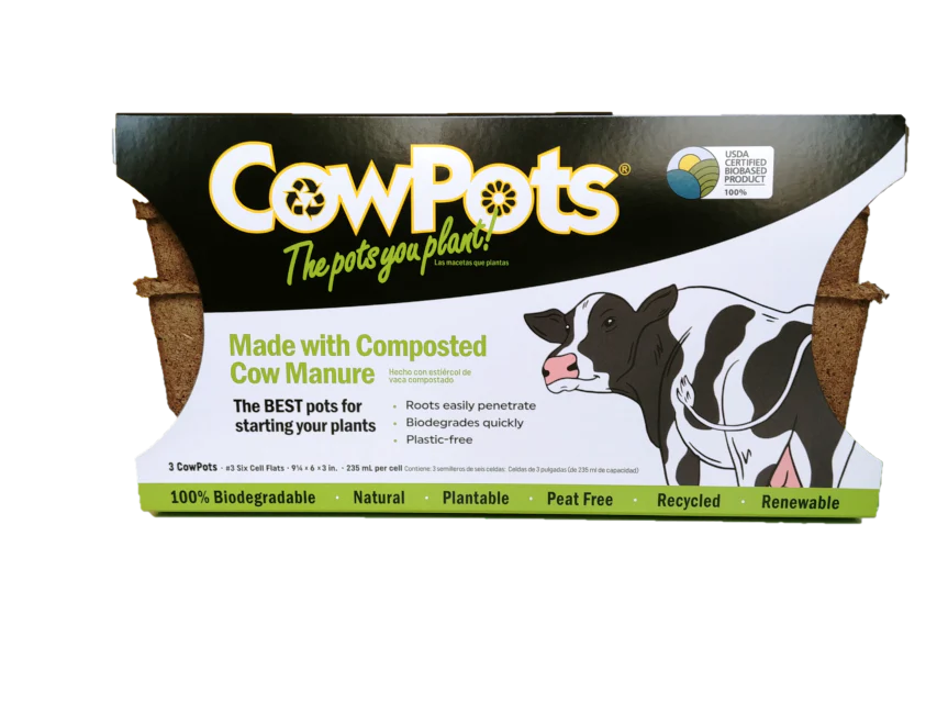 CowPots 6 Cell, 3" Square, (3 Ct)