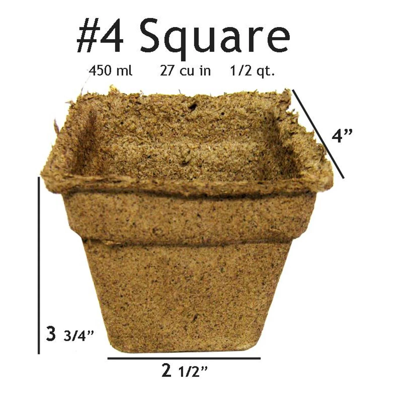 CowPots 4" Square (12 ct) - Image 2