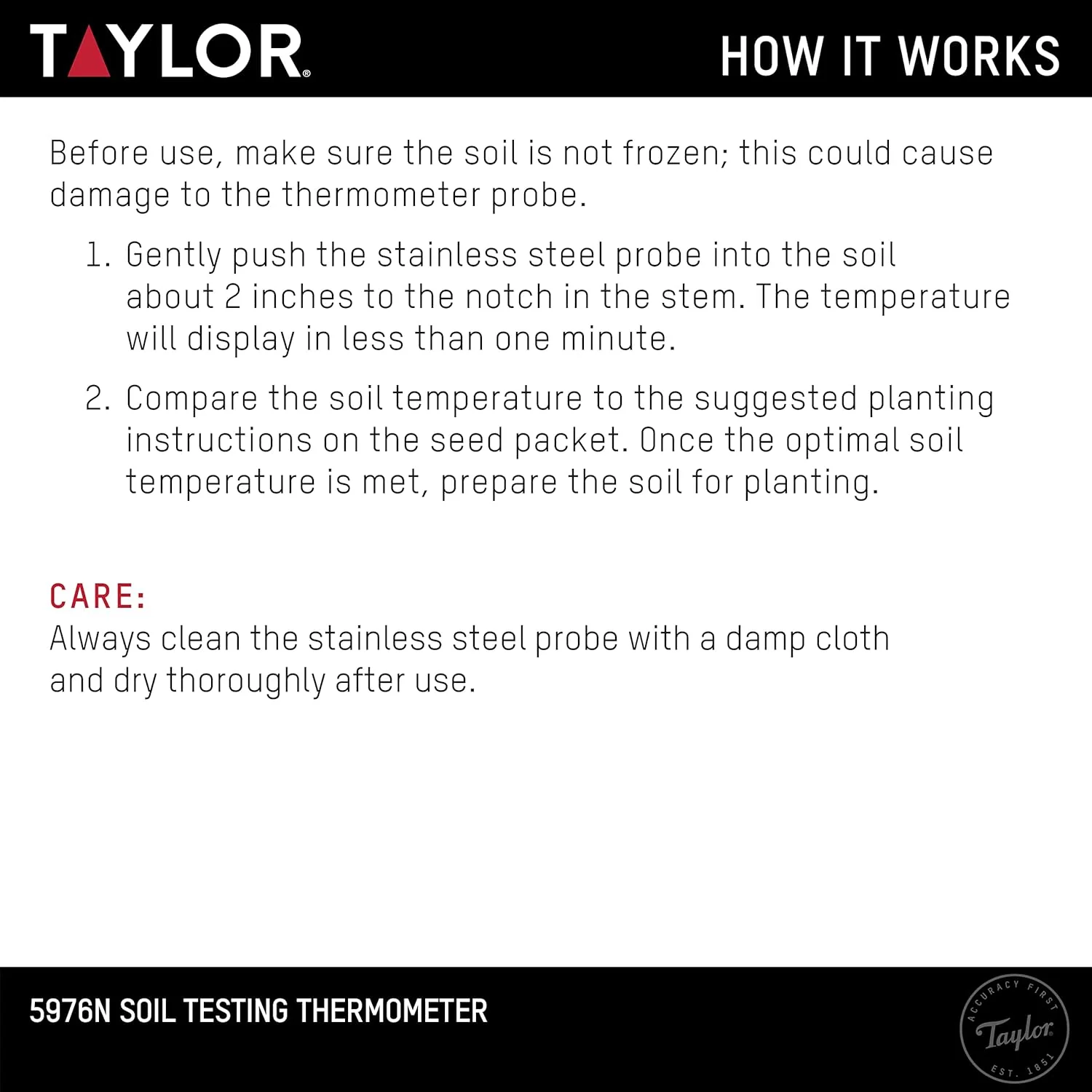 Taylor Indoor & Outdoor Soil Thermometer - Image 7